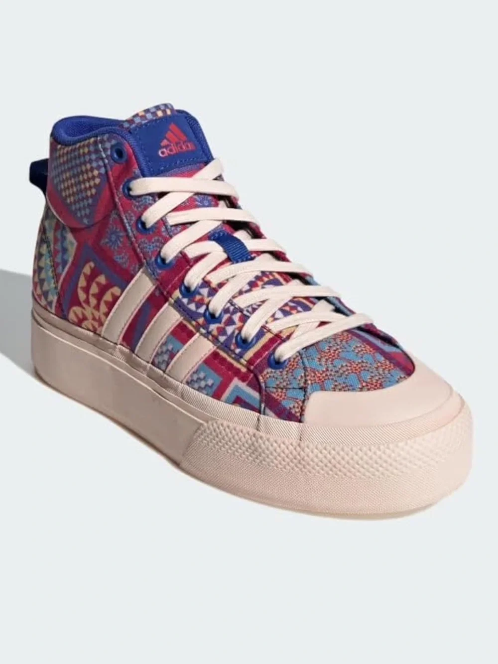 NEW Adidas FARM Rio x Bravada 2.0 Platform MID Shoes US 8 Patchwork Quilt